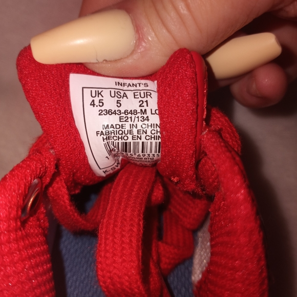 K-Swiss Infant Red Shoes - Picture 4 of 4